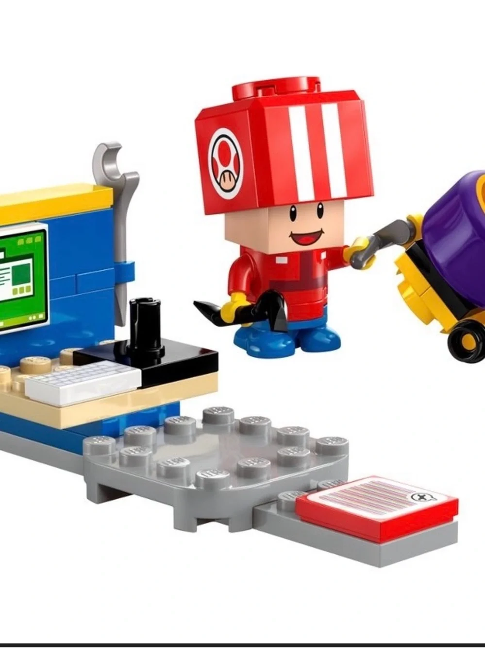 LEGO‎ Super Mario Toad (Pit Crew) Buildable Toy - Red, Blue, Yellow